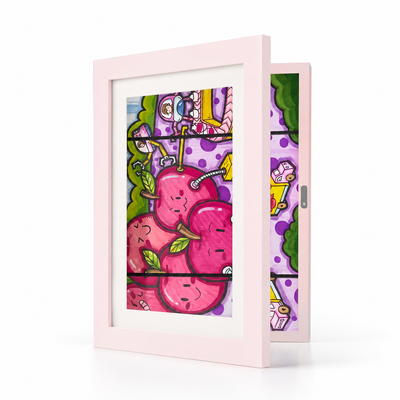 Rotating Magnetic Kids Art Frame (Holds 150 Drawings)
