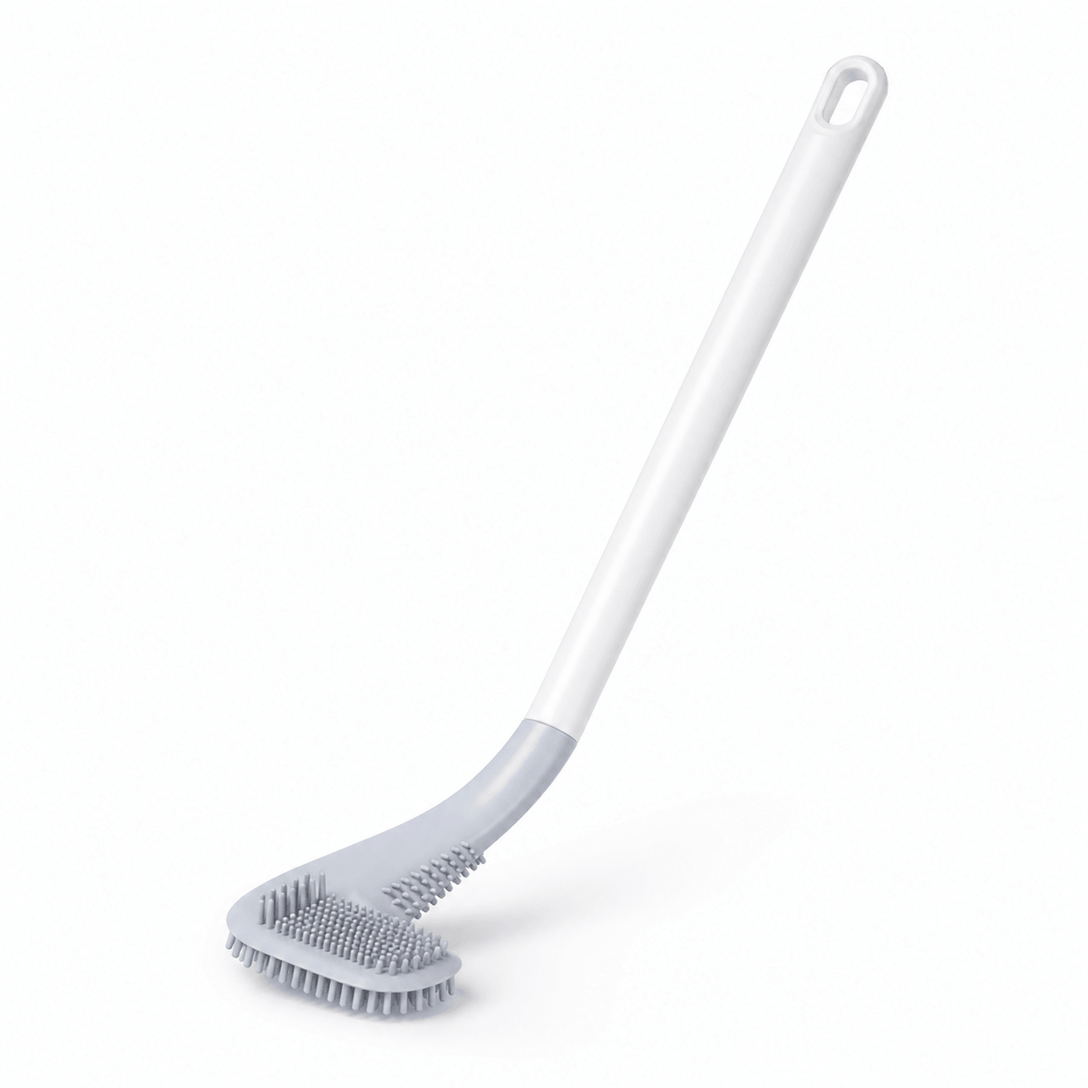 Triangular Silicone Toilet Brush (Wall-Mount Hook)