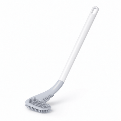 Triangular Silicone Toilet Brush (Wall-Mount Hook)