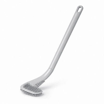 Triangular Silicone Toilet Brush (Wall-Mount Hook)