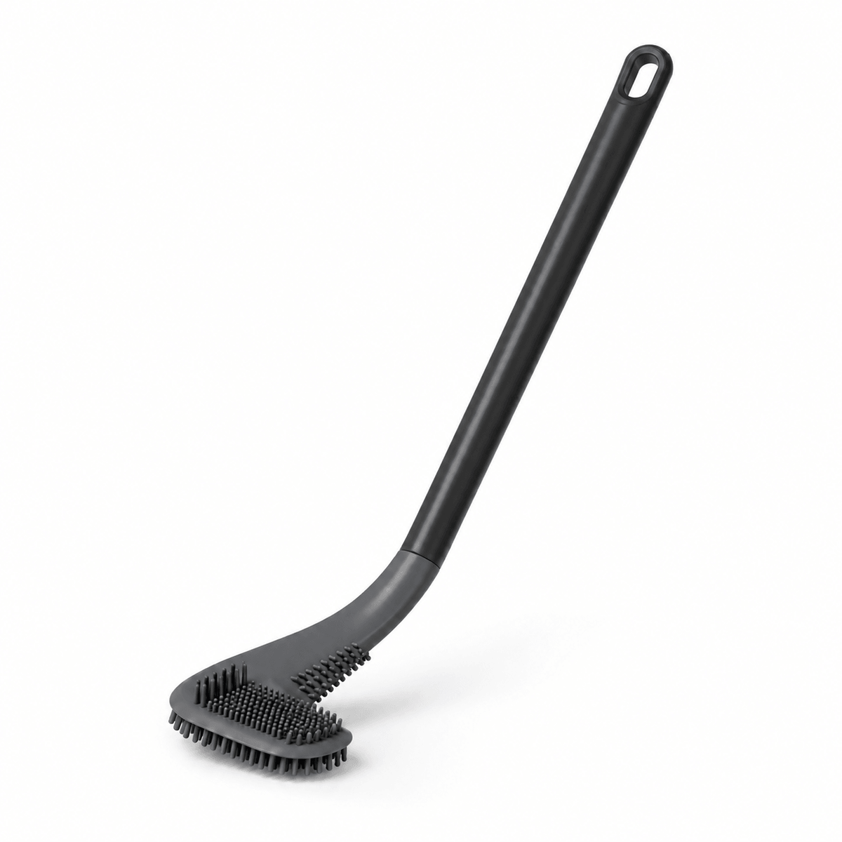 Triangular Silicone Toilet Brush (Wall-Mount Hook)