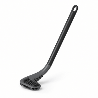 Triangular Silicone Toilet Brush (Wall-Mount Hook)