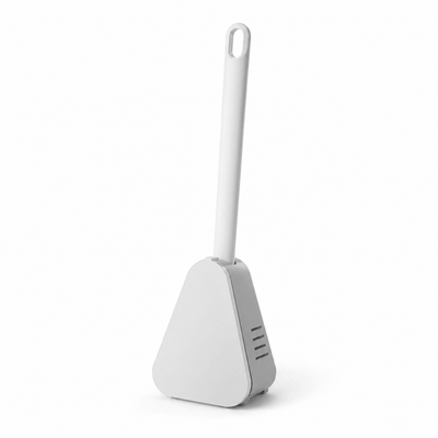 Triangular Silicone Toilet Brush (Wall-Mount Hook)